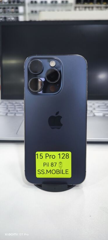 Apple iPhone: IPhone 15 Pro, 128 GB, Blue Titanium, Face ID