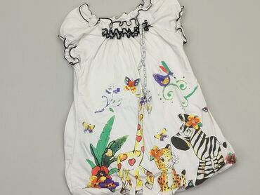 biała sukienka 110: Sukienka, 5-6 lat, 110-116 cm, stan - Dobry