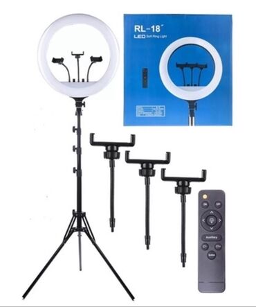 кольцовая лампа: Кольцевая светодиодная лампа RL-18" (LED Soft Ring Light) с комплектом