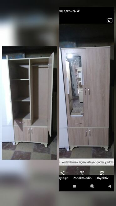 Dolablar: Yeni, Açılan, 3 qapılı Düz dolab, Qarderob, paltar dolabı, Azərbaycan — 26