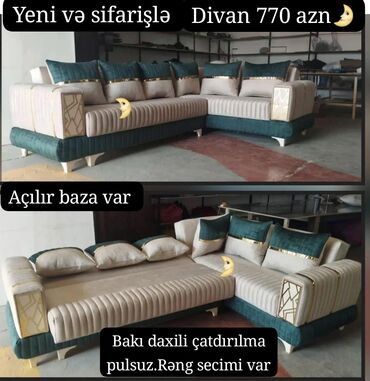 Çarpayılar: Künc divan, Açılan, Bazalı, Şəhərdaxili pulsuz çatdırılma