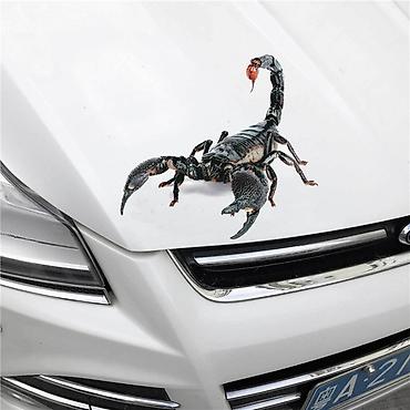 mobilni auto elektricar: 3D Nalepnica za auto Skorpija, Pauk, Guster — 3