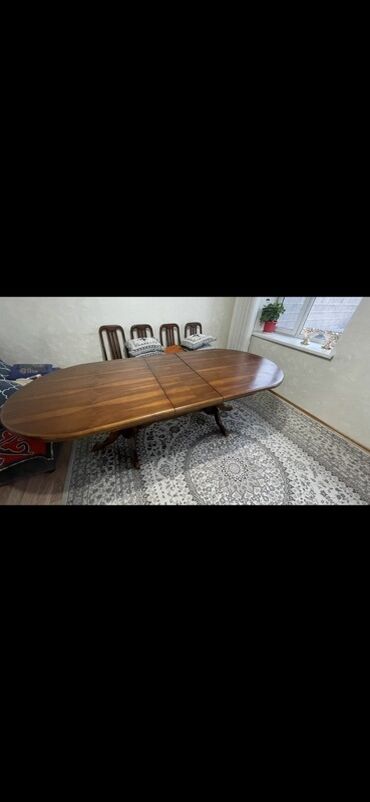 столик для кухни: Ашкана үчүн үстөл, Oval, Бүктөлүүчү