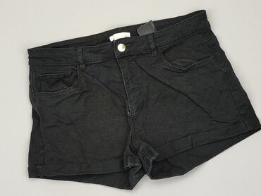 czarne krotkie legginsy: Krótkie Spodenki Damskie, H&M, M (EU 38), stan - Bardzo dobry