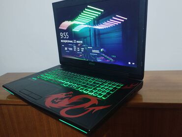 компьютеры домашние: Ноутбук, MSI, 16 ГБ ОЭТ, Intel Core i7, 17 ", Колдонулган, Оюндар үчүн, эс тутум HDD + SSD