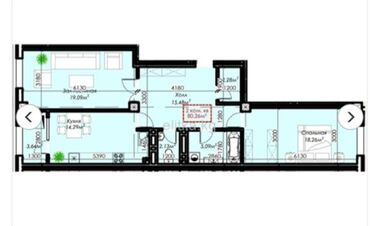 дизель кж аренда квартир: 2 комнаты, 80 м², Элитка, 9 этаж, ПСО (под самоотделку)