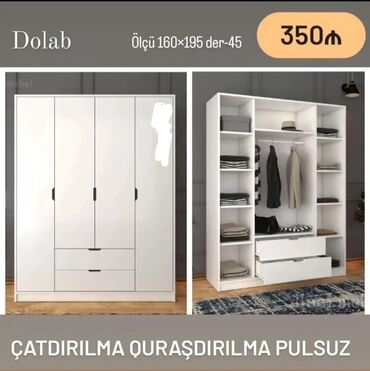 Dolablar: Yeni, Açılan, 4 qapılı Düz dolab, Dolab-asılqan, Rusiya — 7
