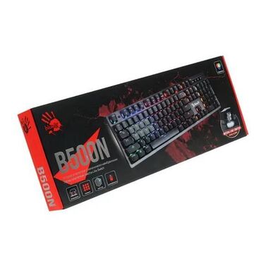 Клавиатуры: Клавиатура, A4Tech, Механическая, Проводное подключение, Размер: 100% — 9