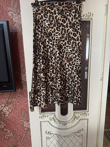 туника: Qara tunika və leopard naxışlı uzun ətəkdən ibarət zərif qadın dəsti — 4