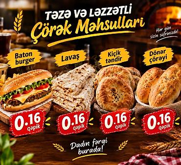 Pulsuz: DÖNƏR ÇÖRƏYİ Baton çörəyi, BURGER çörəyi, Rumizin dönər, quyruqlu — 2