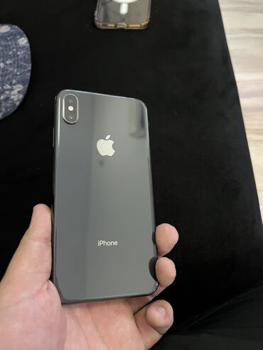 Apple iPhone: IPhone Xs Max, Б/у, 256 ГБ, Черный, Чехол, 80 %
