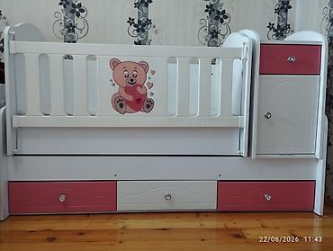 mini skaf: Oğlan və qız üçün, İşlənmiş, Dördbucaq, Beşik, Matrassız, Yellənmə mexanizmsiz — 2