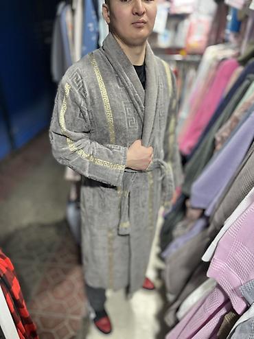 Домашние костюмы: Мужской банный халат ✨ 💯 хлопок | M L XL 2XL 3XL 4XL 0-2500 сом — 1