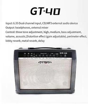 akusticna bas gitara sa zvucnikom: POJAČALO ZA GITARU GT-40 40W BESPLATNA DOSTAVA | Pojačalo GT-40 — 9