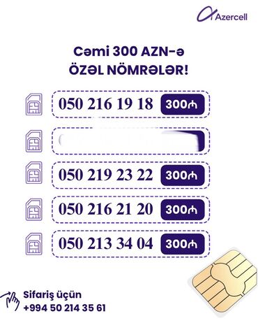 Başqa xidmətlər: Xüsusi Azercell nömrələri – rəsmi adınıza rəsmiləşdirmə ilə. Təklif — 7