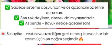 Anbar: Sadece 1defe 12 azn odemekle gelir elde ede bilersiz.alis yox satis