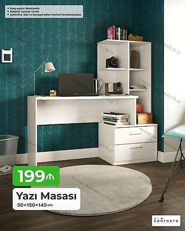 ref: Künc masa, Stulsuz, Polkalı, Siyirməli, Sadə laminat — 1
