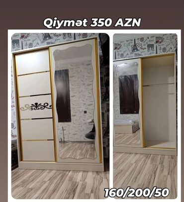 Шкафы: Гардеробный шкаф, Новый, 3 двери, Купе, Прямой шкаф, Азербайджан