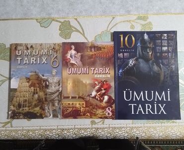 Kitablar, jurnallar, CD, DVD: Ümumi Tarix Dərslik
6,8,10-cu siniflər
Hər biri 5 manat