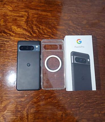 телфон: Google Pixel 8 Pro, Б/у, 128 ГБ, цвет - Черный, 1 SIM, eSIM — 1