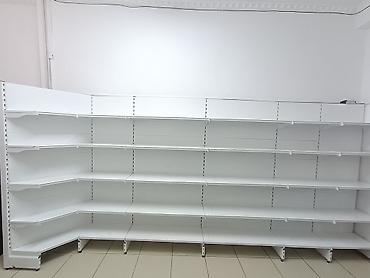 Стеллажи: Торговый стеллаж пристенный, модульная система - Тип: металлический — 1