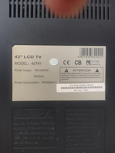 Техника и электроника: NEXUS 42T41 – 42 düym LCD televizor Xüsusiyyətlər: - Ekran ölçüsü — 2