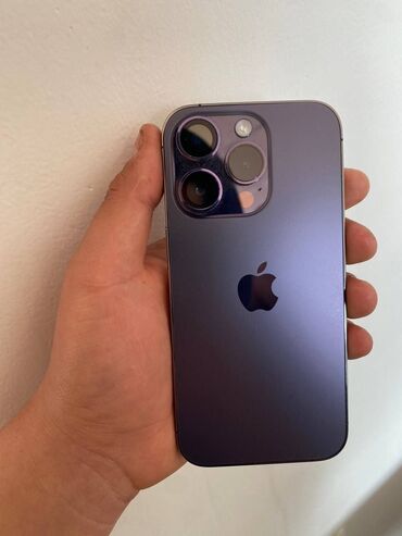 Apple iPhone: IPhone 14 Pro, Б/у, 128 ГБ, Deep Purple, Чехол, Коробка, 88 %