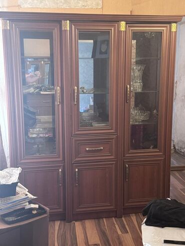 demir şkaf: Şüşəli dolab vitrini