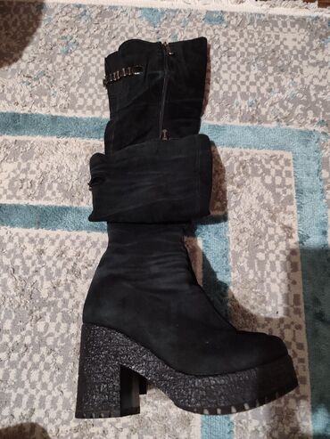 Ботинки и ботильоны: Кожаные зимние сапоги люкс + 2 пары в подарок Размер 38 (245 мм) — 16