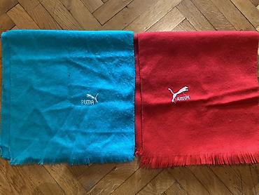 Digər aksesuarlar: Puma brendinin şarf biri 10 m yun - Rənglər: firuzəyi və qırmızı - — 1