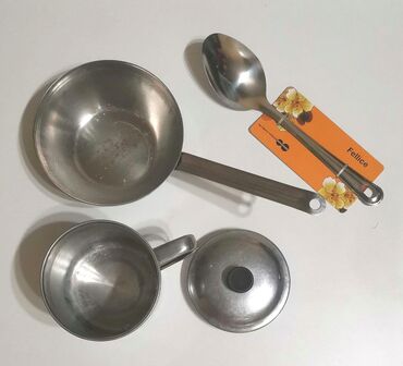 Другие товары для кухни: Продаю посуду . Б/У Сковородки: 1. большая с ручкой 2. поменьше с — 12