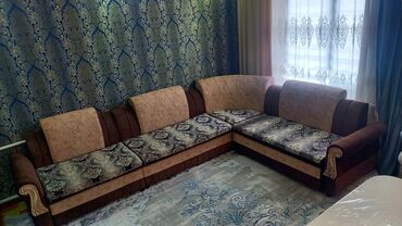 советские мебели: Угловой диван, цвет - Бежевый, Новый