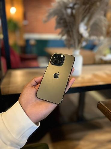 IPhone 14 Pro, Б/у, 256 ГБ, Black Titanium, Зарядное устройство, 77 %