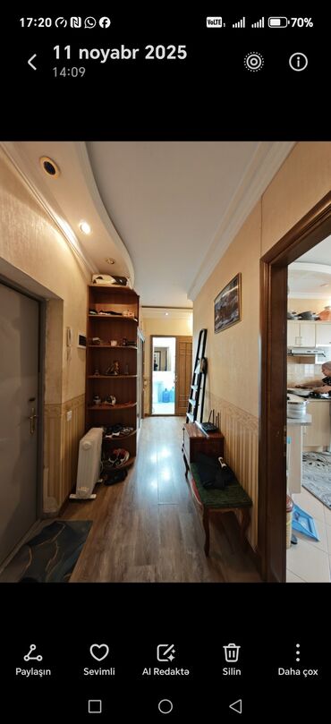 Yeni tikili: Metro İnşaatçılar 50_60_metr məsafədə Qanuni 2_otaq mənzil satılır — 11