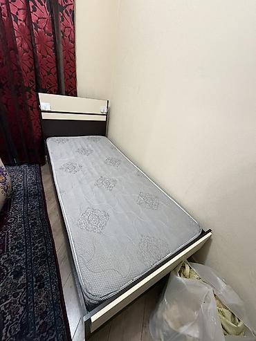 Çarpayılar: Tək nəfərlik çarpayı və döşək dəsti Tək nəfərlik kravat Matras yeni — 1