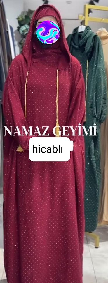 hicab don: Namaz donu kapuşonlu hicablı satılır. Rəngləri şəkildəkilərdir — 1