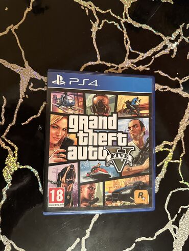 PS4 (Sony Playstation 4): PS4 üçün “GTA 5” oyunu Diskdə heç bir cızıq zədə və.s yoxdu Disk