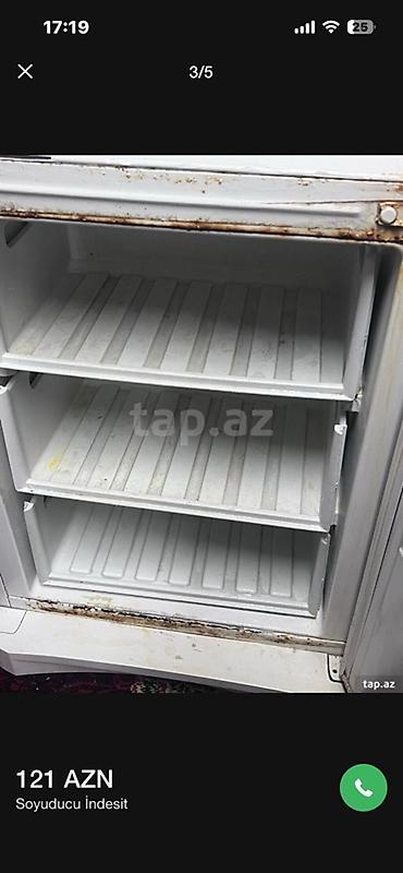 indezit: İşlənmiş 2 qapılı Indesit Soyuducu Satılır, rəng - Ağ — 2