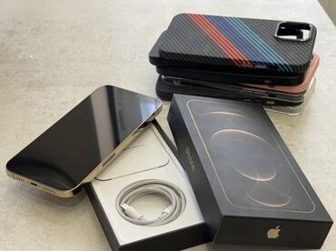 номер телефон: IPhone 12 Pro Max, Колдонулган, 128 ГБ, Алтын, Коргоочу айнек, Каптама, Куту, 78 %