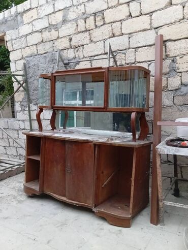 кухонная мебель на заказ в баку: İşlənmiş, Açılan, 4 qapılı Düz dolab, Servant