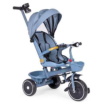 elite ranac: ECOTOYS 2u1 tricikl sa rotirajućim sedištem i sklopivom tendom – Blue — 2