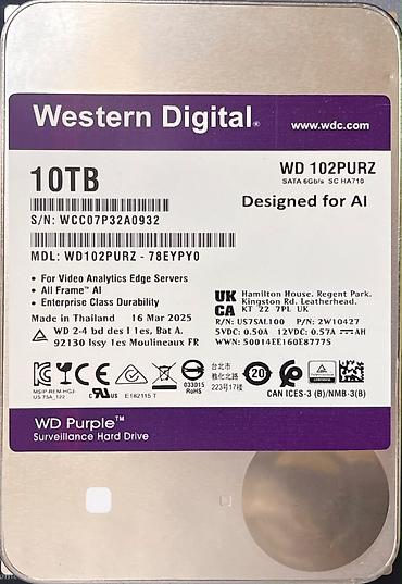 Daxili Sərt disk (HDD) Western Digital (WD), > 8 TB, 7200 RPM, 3.5", Yeni