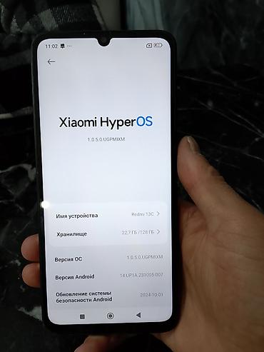 Redmi: Redmi, Redmi 13C, Б/у, 128 ГБ, цвет - Черный, 2 SIM — 1