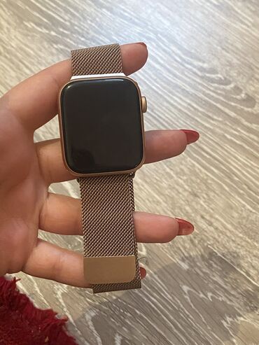 qizil soska: Apple watch SE6:44 rose gold,pil 100fai,adaptri,karopkasi her bir weyi