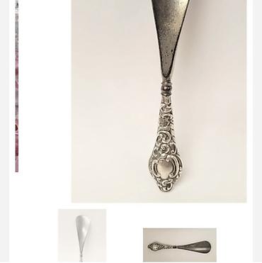 Ножи: Gümüş qulplu rajok, 1900 illərə aid, made in England — 4