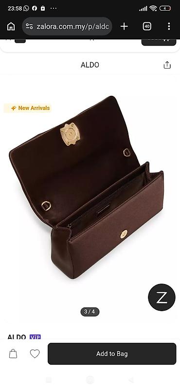 Зоотовары: Aldo qadın çantaları – 2 model 1) Aldo satən clutch - Rəng: tünd — 5