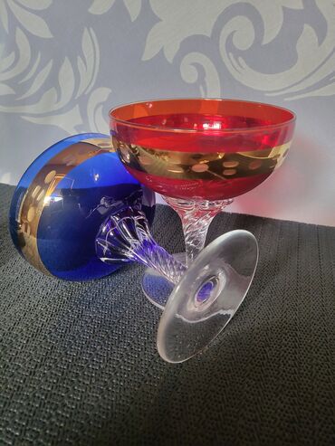 Ostali antikviteti: Case murano kristal,za zestoko pice 1950g+. Case su bez ostecenja,sve — 5