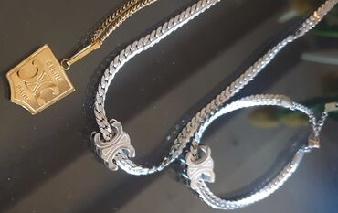 Setovi nakita: Set: Narukvica, Ogrlica, Materijal: Hirurški čelik — 7