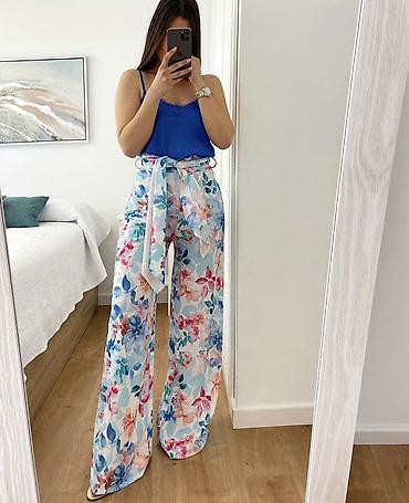 pull and bear helanke: Široke palazzo pantalone sa efektom suknje – više dezena 1550 din S M — 5