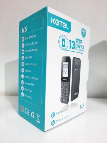 kgtel k349 v Azərbaycan | Digər mobil telefonlar: Kgtel K5 🔹️Dual SIM Card💾 🔹️Mp3, Mp4🎼🎞 🔹️Camera 📷 🔹️Wireless Fm
